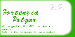 hortenzia polgar business card